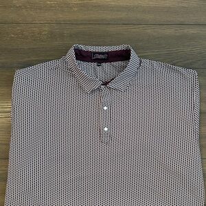 Rafter C Maroon Texas Pattern Short Sleeve Polo‎ Shirt Size XXXL